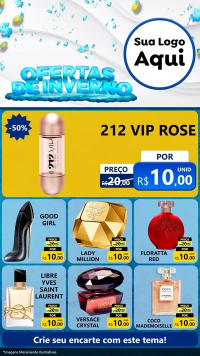 Modelo de Rede Social para Stories com o tema Ofertas de Inverno para Perfumes