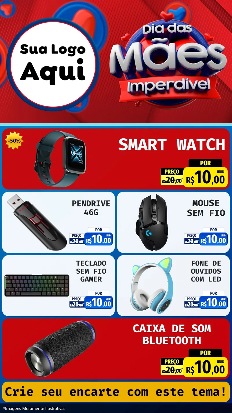 Modelo de TV para TV Vertical com o tema Dia Das Mães Imperdível para Informática