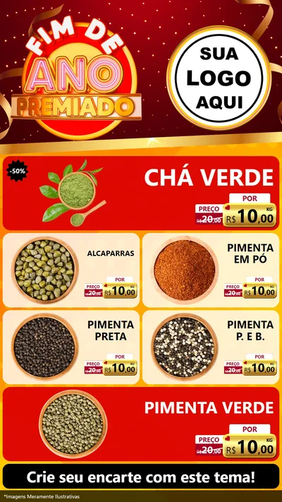 Modelo de TV para TV Vertical com o tema Fim de Ano Premiado para Produtos Naturais