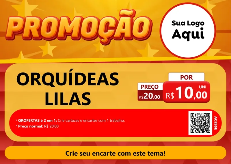 Modelo de Cartaz para Cartaz A4 Horizontal com o tema Promoção para Floricultura e jardim