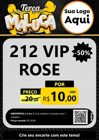 Modelo de Cartaz para Cartaz A4 Vertical com o tema Terça Maluca para Perfumes