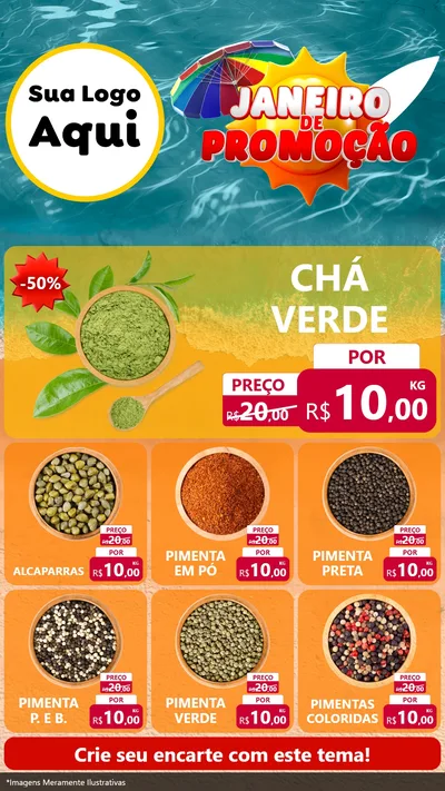 Modelo de Rede Social para Stories com o tema Janeiro de Promoção para Produtos Naturais
