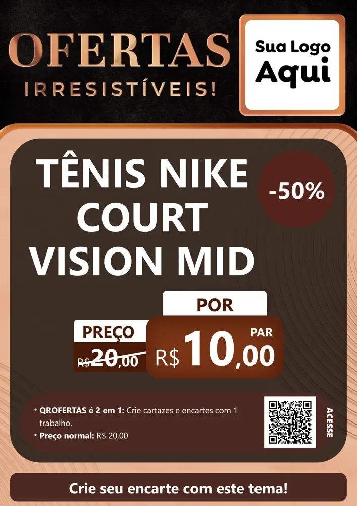 Modelo de Cartaz para Cartaz A4 Vertical com o tema Ofertas Irresistíveis! para Calçados