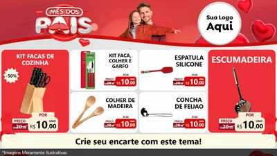 Modelo de TV para TV Horizontal com o tema Mês dos Pais para Utilidades Domésticas