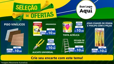 Modelo de TV para TV Horizontal com o tema Seleção de Ofertas - Copa para Material para Construção