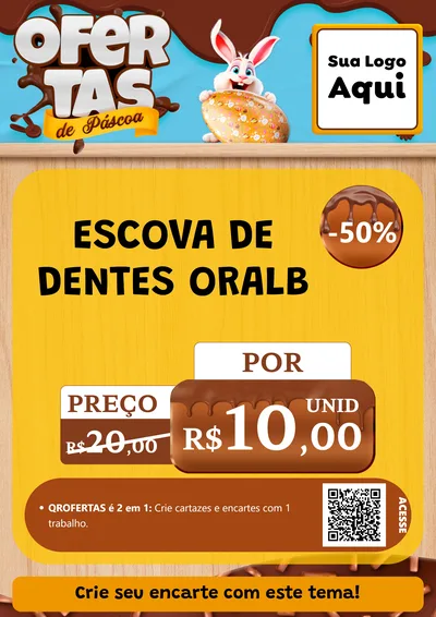 Modelo de Cartaz para Cartaz A4 Vertical com o tema Ofertas de Páscoa para Higiene Pessoal