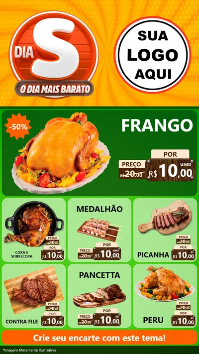 Modelo de Rede Social para Stories com o tema Dia S - O Dia Mais Barato para Assados