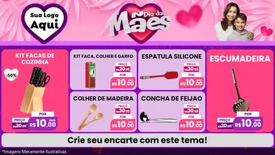 Modelo de TV para TV Horizontal com o tema Dia das Mães para Utilidades Domésticas