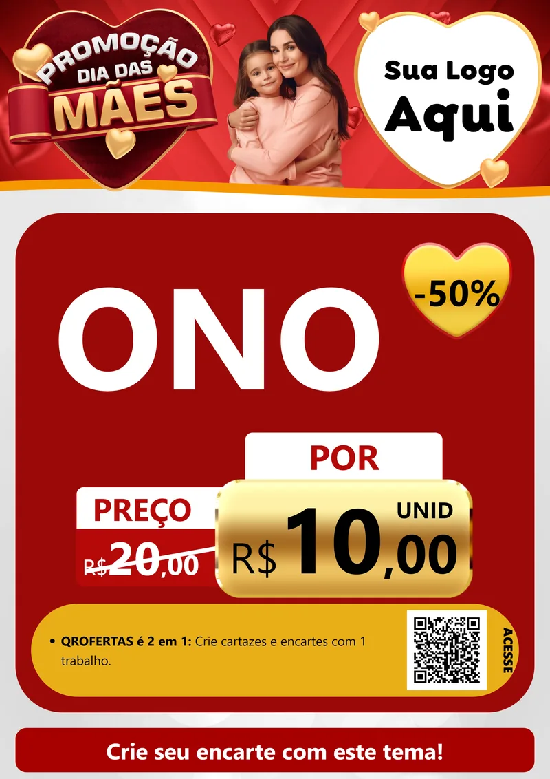 Modelo de Cartaz para Cartaz A4 Vertical com o tema Promoção Dia das Mães para Óticas