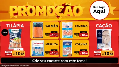 Modelo de TV para TV Horizontal com o tema Promoção para Peixaria