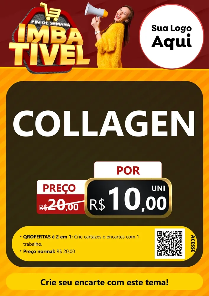 Modelo de Cartaz para Cartaz A4 Vertical com o tema Fim de Semana Imbatível para Suplementos alimentares