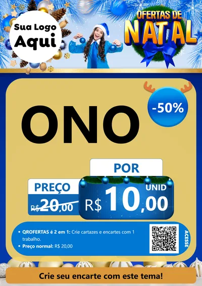 Modelo de Cartaz para Cartaz A4 Vertical com o tema Ofertas de Natal para Óticas