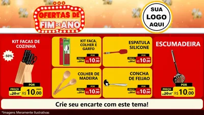 Modelo de TV para TV Horizontal com o tema Ofertas de Fim de Ano para Utilidades Domésticas