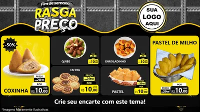Modelo de TV para TV Horizontal com o tema Fim de Semana Rasga Preço para Salgadaria