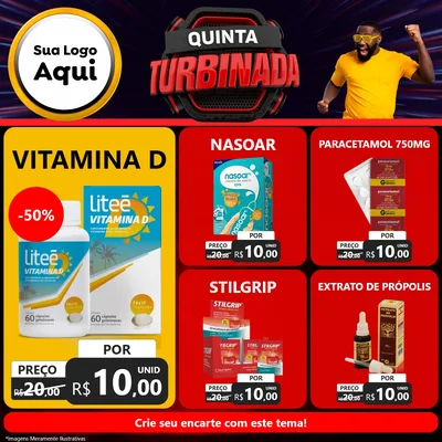 Modelo de Rede Social para Feed Facebook com o tema Quinta Turbinada para Farmácia