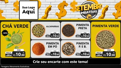 Modelo de TV para TV Horizontal com o tema Setembro Imbatível para Produtos Naturais