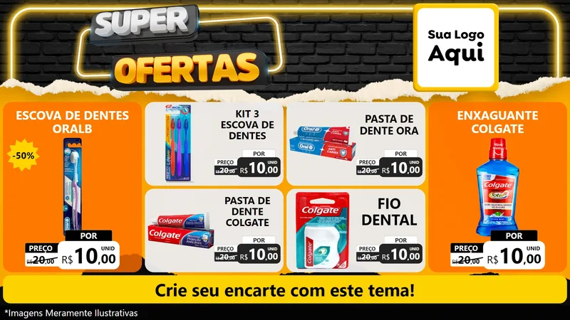 Modelo de TV para TV Horizontal com o tema Super Ofertas para Higiene Pessoal