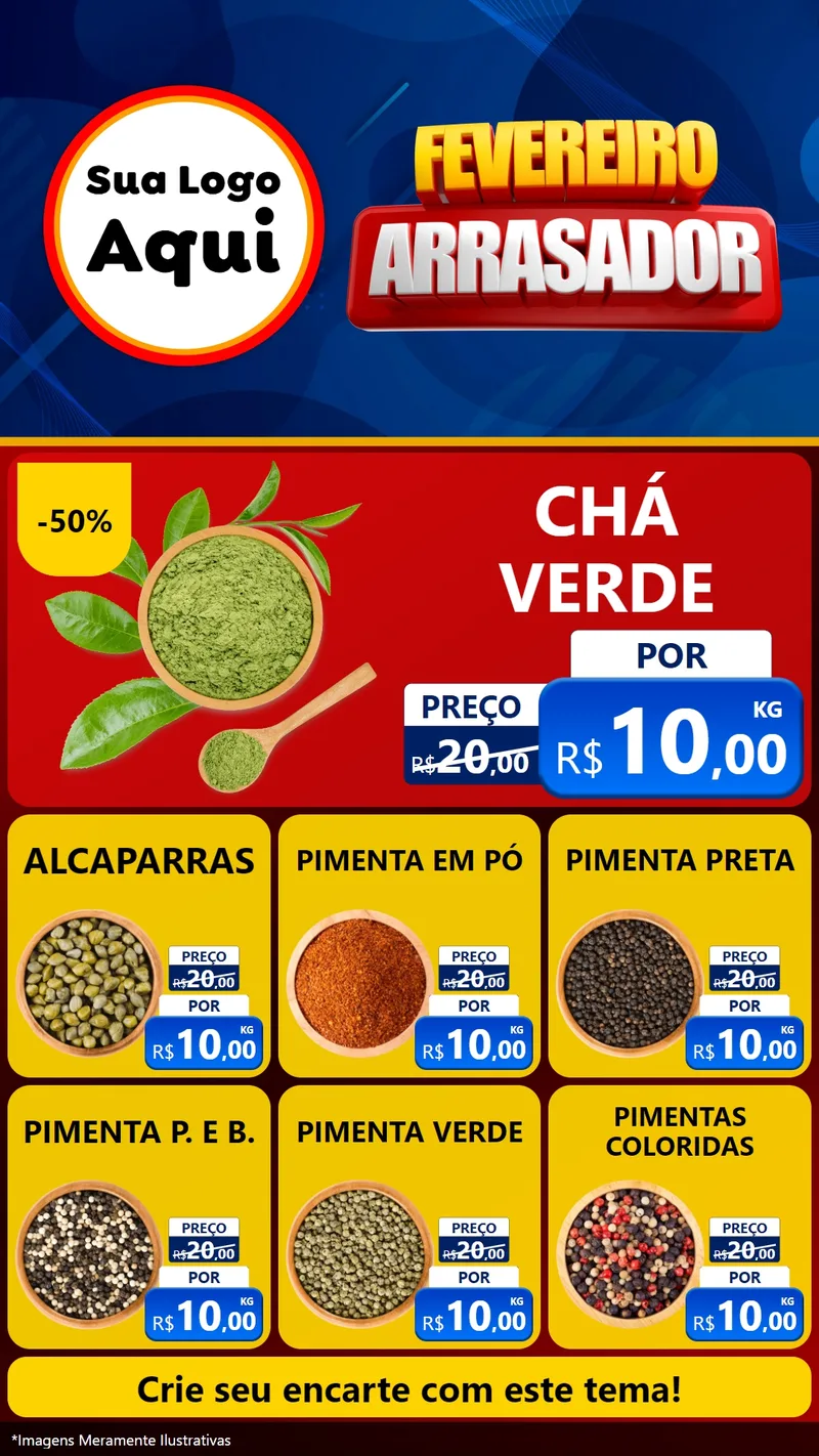 Modelo de Rede Social para Stories com o tema Fevereiro Arrasador para Produtos Naturais