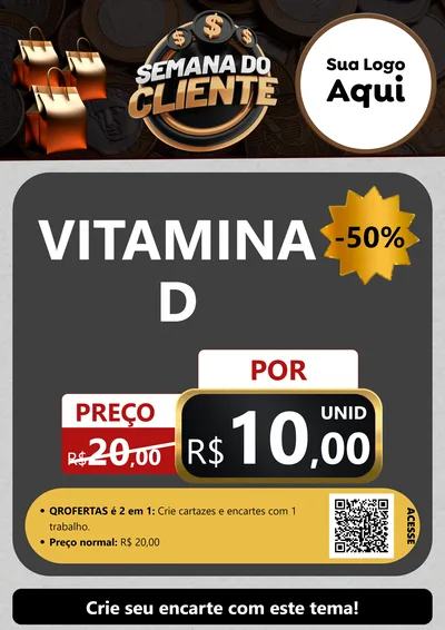 Modelo de Cartaz para Cartaz A4 Vertical com o tema Semana do Cliente para Farmácia