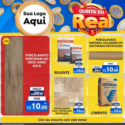 Modelo de Rede Social para Feed Facebook com o tema Quinta do Real para Pisos e revestimentos