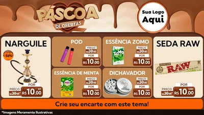 Modelo de TV para TV Horizontal com o tema Páscoa de Ofertas para Tabacaria
