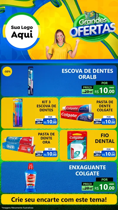 Modelo de TV para TV Vertical com o tema Grandes Ofertas para Higiene Pessoal