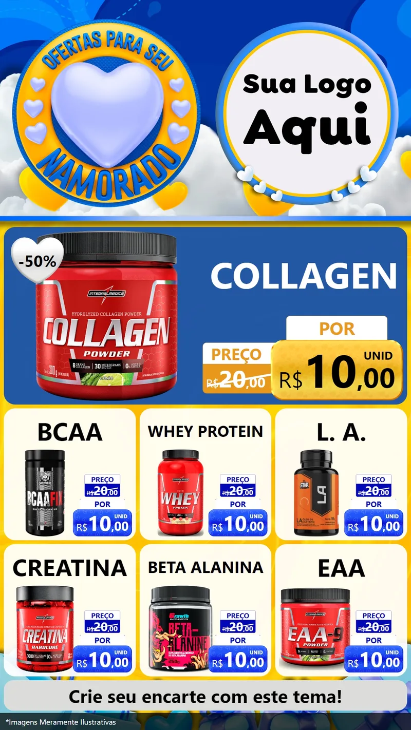 Modelo de Rede Social para Stories com o tema Ofertas Para Seu Namorado para Suplementos alimentares