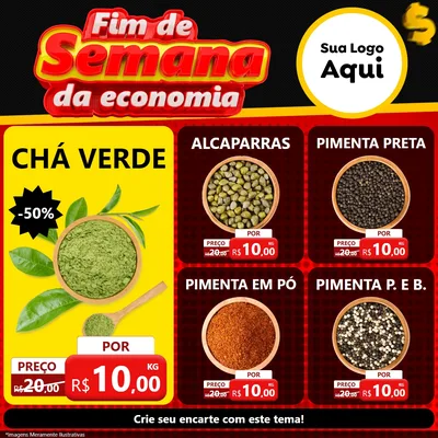 Modelo de Rede Social para Feed Facebook com o tema Fim de Semana da Economia para Produtos Naturais