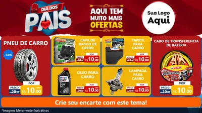 Modelo de TV para TV Horizontal com o tema Dia dos Pais para Auto peças