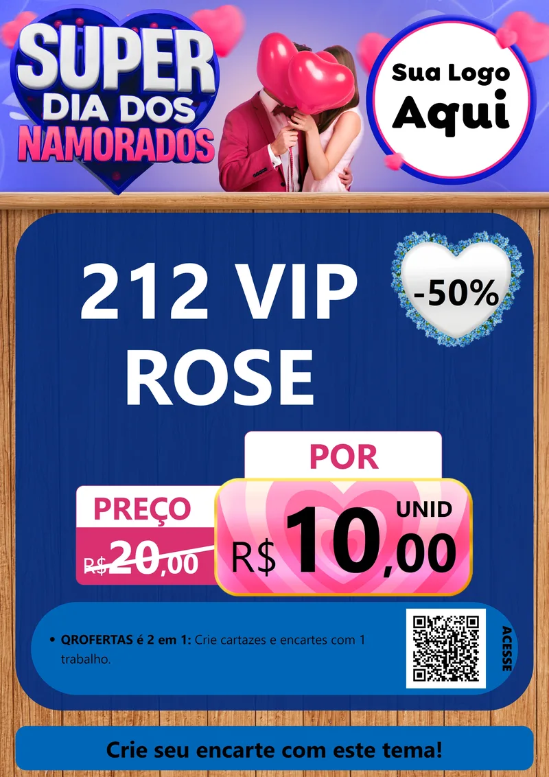 Modelo de Cartaz para Cartaz A4 Vertical com o tema Super Dia dos Namorados para Perfumes
