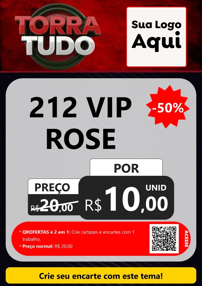 Modelo de Cartaz para Cartaz A4 Vertical com o tema Torra Tudo para Perfumes