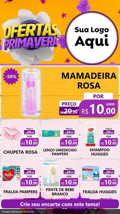 Modelo de Rede Social para Stories com o tema Ofertas Da Primavera para Bebês