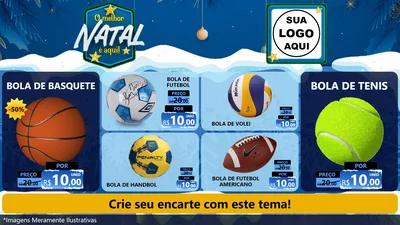 Modelo de TV para TV Horizontal com o tema O Melhor Natal É Aqui! para Artigos Esportivos