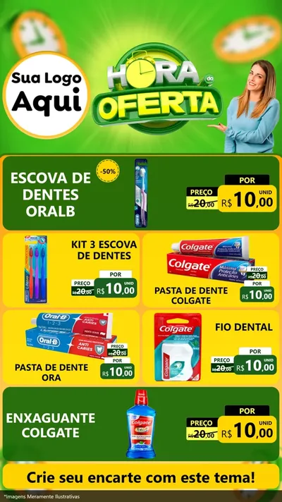 Modelo de TV para TV Vertical com o tema Hora da Oferta para Higiene Pessoal