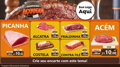 Modelo de TV para TV Horizontal com o tema Quarta do Açougue para Açougue