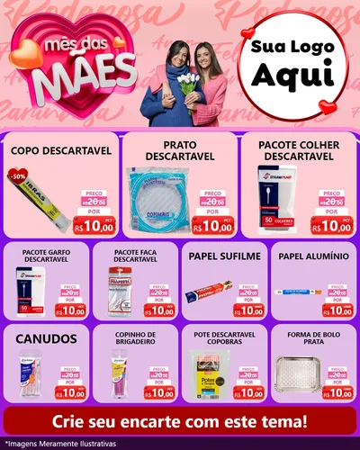 Modelo de Rede Social para Feed Instagram com o tema Mês Das Mães para Embalagens