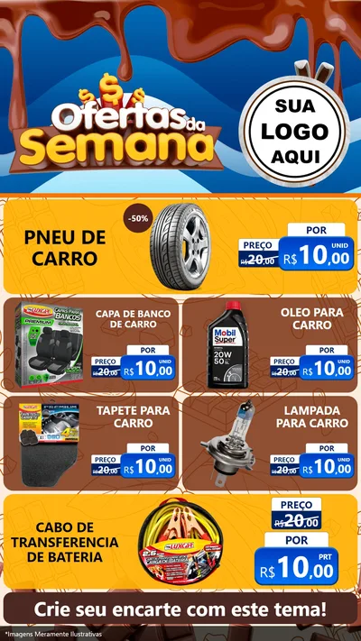 Modelo de TV para TV Vertical com o tema Ofertas da Semana - Páscoa para Auto peças