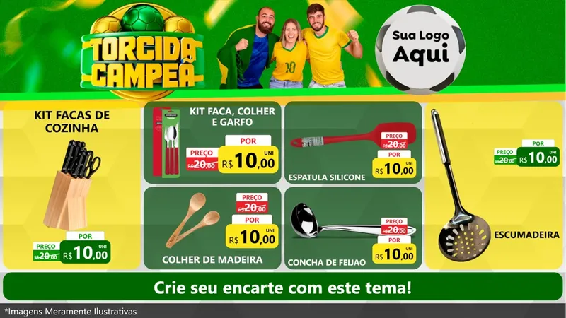 Modelo de TV para TV Horizontal com o tema Torcida Campeã - Copa para Utilidades Domésticas