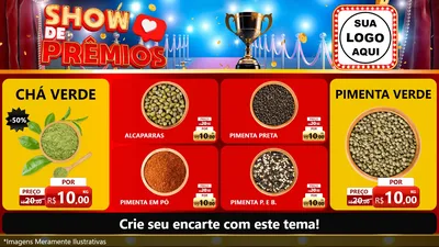 Modelo de TV para TV Horizontal com o tema Show de Prêmios para Produtos Naturais