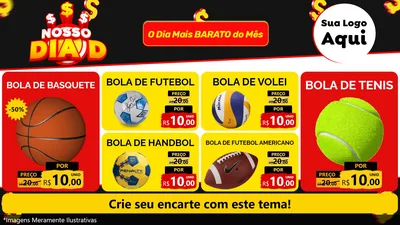 Modelo de TV para TV Horizontal com o tema Nosso Dia D para Artigos Esportivos