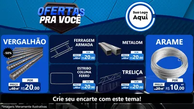 Modelo de TV para TV Horizontal com o tema Ofertas Para Você - Auto e Motopeças para Ferragens