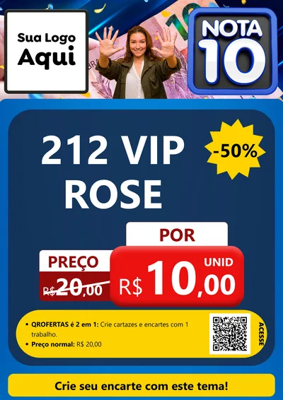 Modelo de Cartaz para Cartaz A4 Vertical com o tema Nota 10 para Perfumes