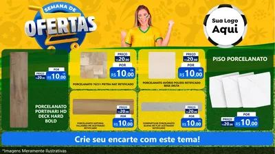 Modelo de TV para TV Horizontal com o tema Semana de Ofertas - Copa para Pisos e revestimentos