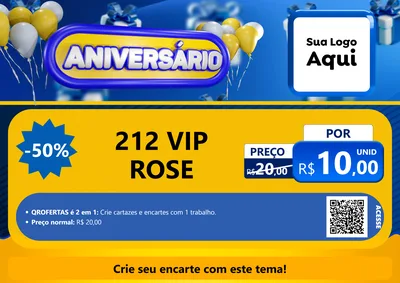 Modelo de Cartaz para Cartaz A4 Horizontal com o tema Aniversário para Perfumes