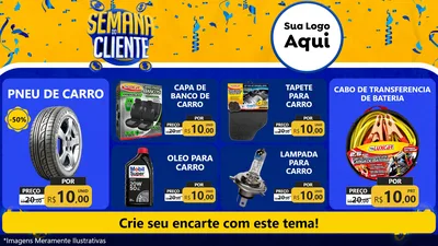 Modelo de TV para TV Horizontal com o tema Semana do Cliente para Auto peças