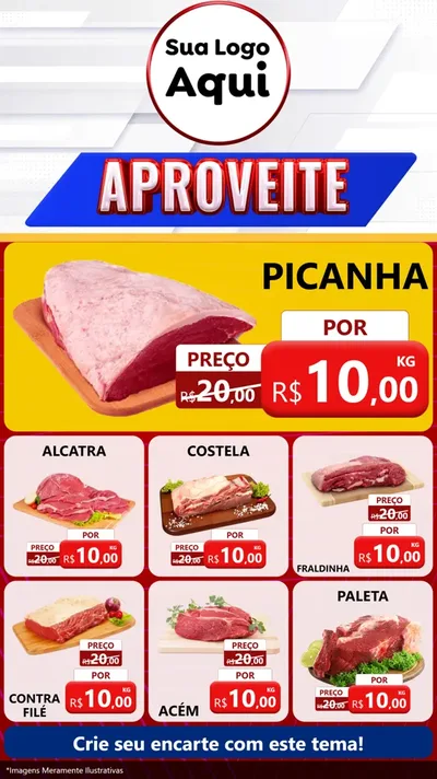 Modelo de Rede Social para Stories com o tema Aproveite para Açougue
