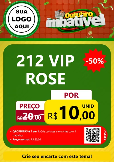 Modelo de Cartaz para Cartaz A4 Vertical com o tema Outubro Imbatível para Perfumes