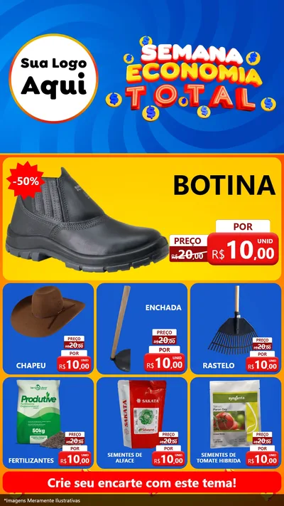 Modelo de Rede Social para Stories com o tema Semana Economia Total para Agropecuária