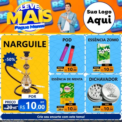 Modelo de Rede Social para Feed Facebook com o tema Leve Mais, Pague Menos para Tabacaria