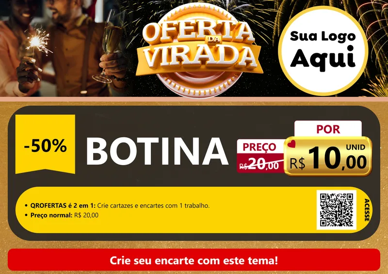 Modelo de Cartaz para Cartaz A4 Horizontal com o tema Oferta da Virada para Agropecuária
